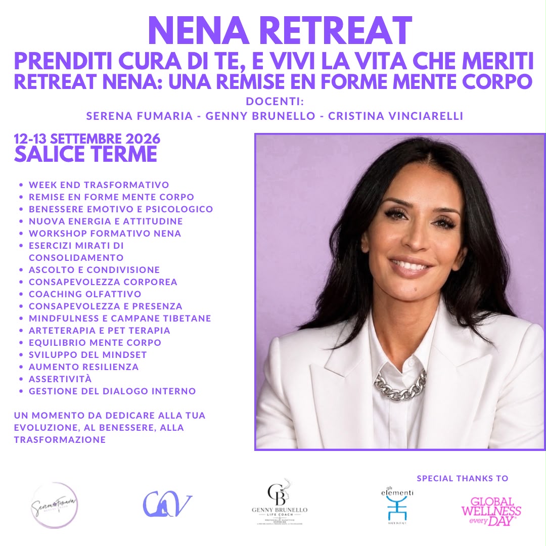 BE KIND TO YOURSELF- NENA RETREAT - 12/13 settembre 2026    Nena Retreat - Salice Terme